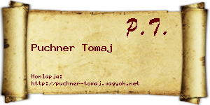Puchner Tomaj névjegykártya